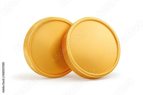 Two golden coins stacked