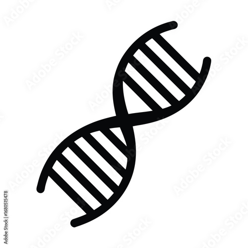 DNA Strand Icon Vector Illustration