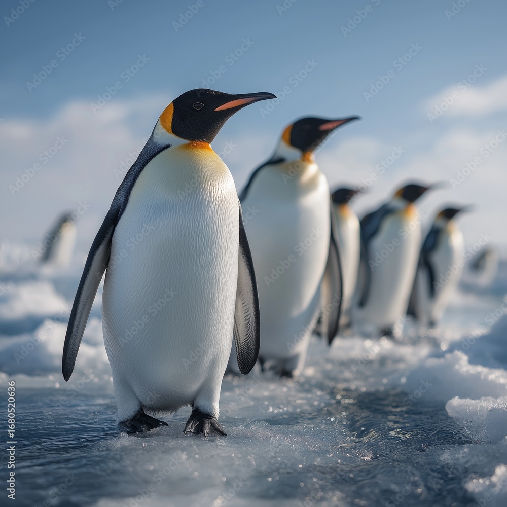 Fototapeta premium emperor penguin in antarctica