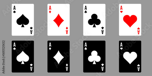 Playing card vector. Card suite