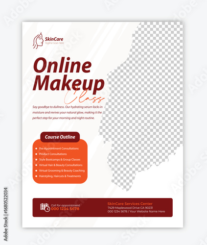 Editable Makeup Class Promotion Template for Social Media