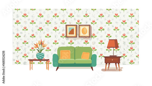 Dragon festival city view illustration with people enjoying mythical creature parade at night time event