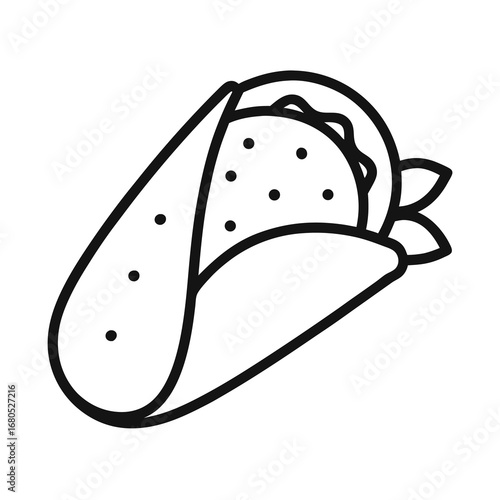 Wrap Sandwich Vector Icon