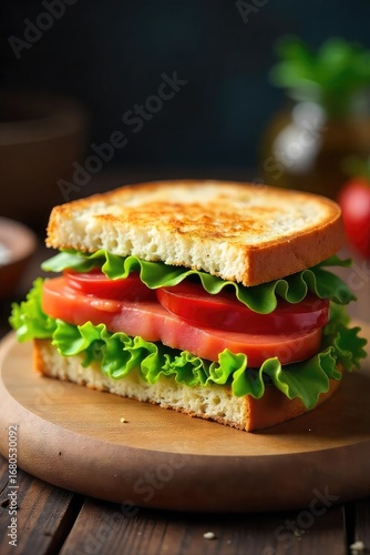 A perfectly crafted domestic sandwich, featuring fresh ingredients and simple preparation Ideal for lunchboxes, picnics, or a quick and satisfying meal at home , picnic, easy
