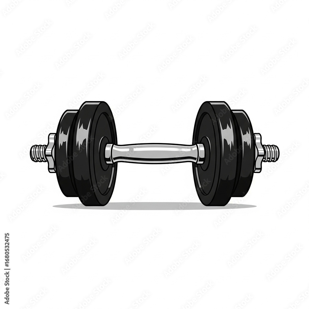 Naklejka premium dumbbell isolated on white