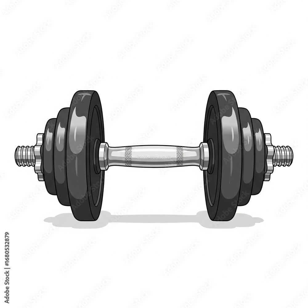Naklejka premium dumbbell isolated on white