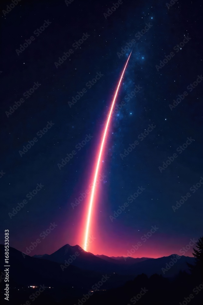 custom made wallpaper toronto digitalA breathtaking view of a shooting star streaking across a dark night sky, leaving a brilliant trail of light Perfect for astronomy, space, and celestial themes , universe, shooting star