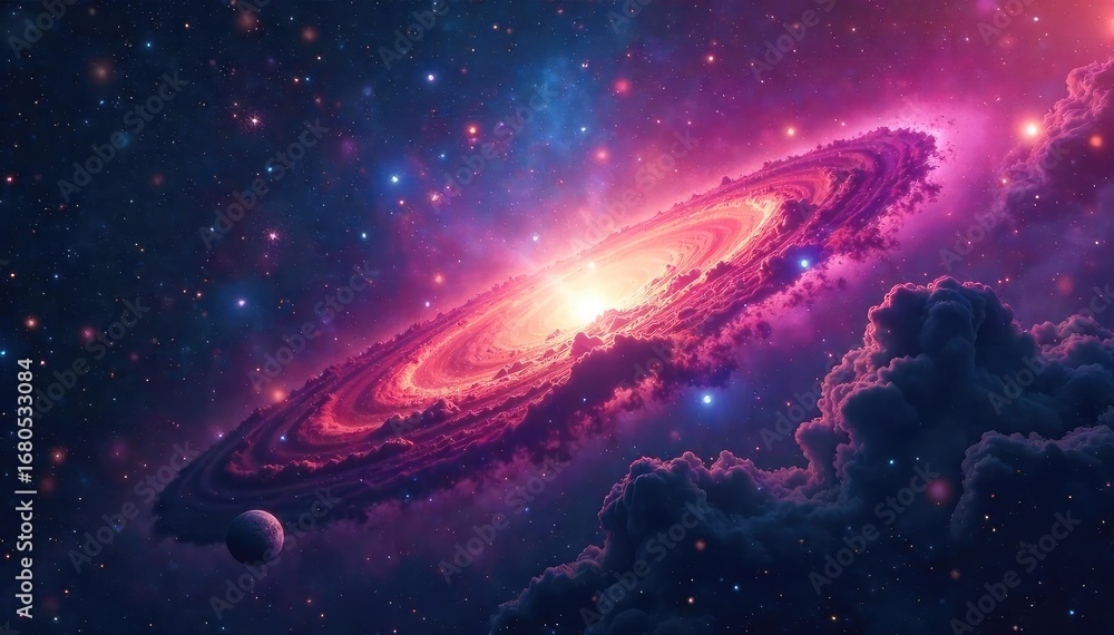 custom made wallpaper toronto digitalA breathtaking vista of a vibrant nebula, swirling gases and cosmic dust illuminate the vast expanse of space Perfect for astronomy, science fiction, and fantasy projects , cosmos, beautiful