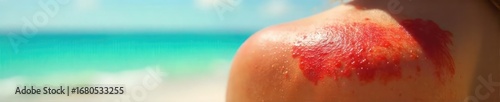 Wallpaper Mural A bright summer day, sunburnt skin, red and peeling after too much sun exposure  Visible sunburn on sensitive skin, need for sunscreen ,  skin care,  tanning,  after sun Torontodigital.ca