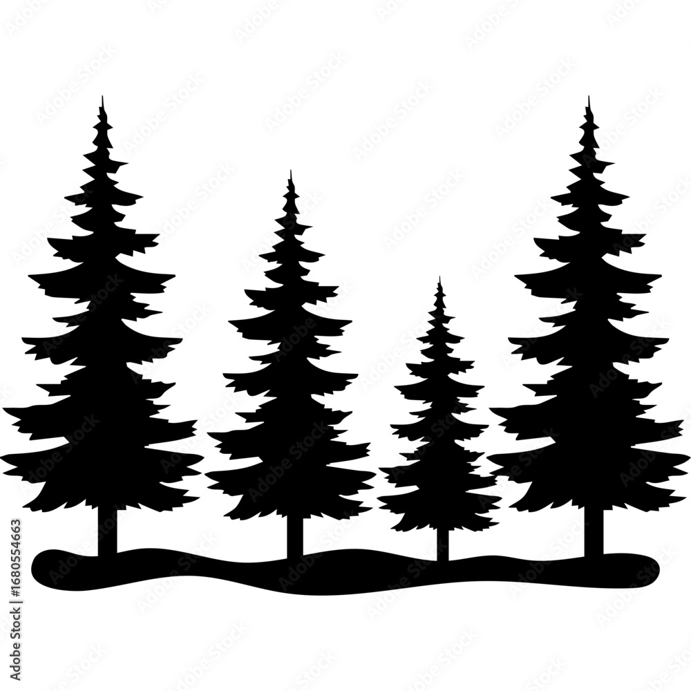 Fototapeta premium Pine Tree Silhouette