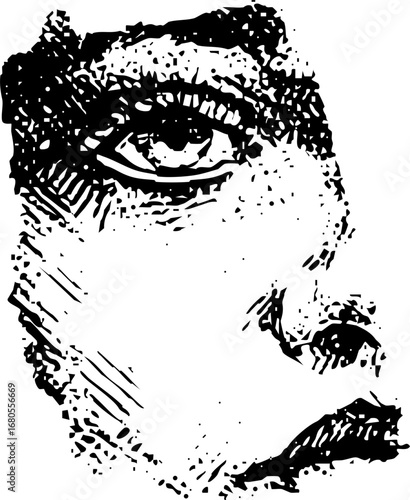Grunge ink paint illustration design splash splatter silhouette dirty stain texture blot spot drip drop liquid decoration face of a girl woman or man
