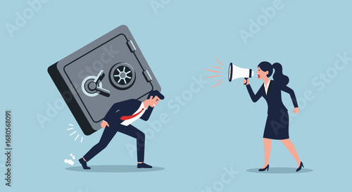 Angry Boss Shouting at Office Worker