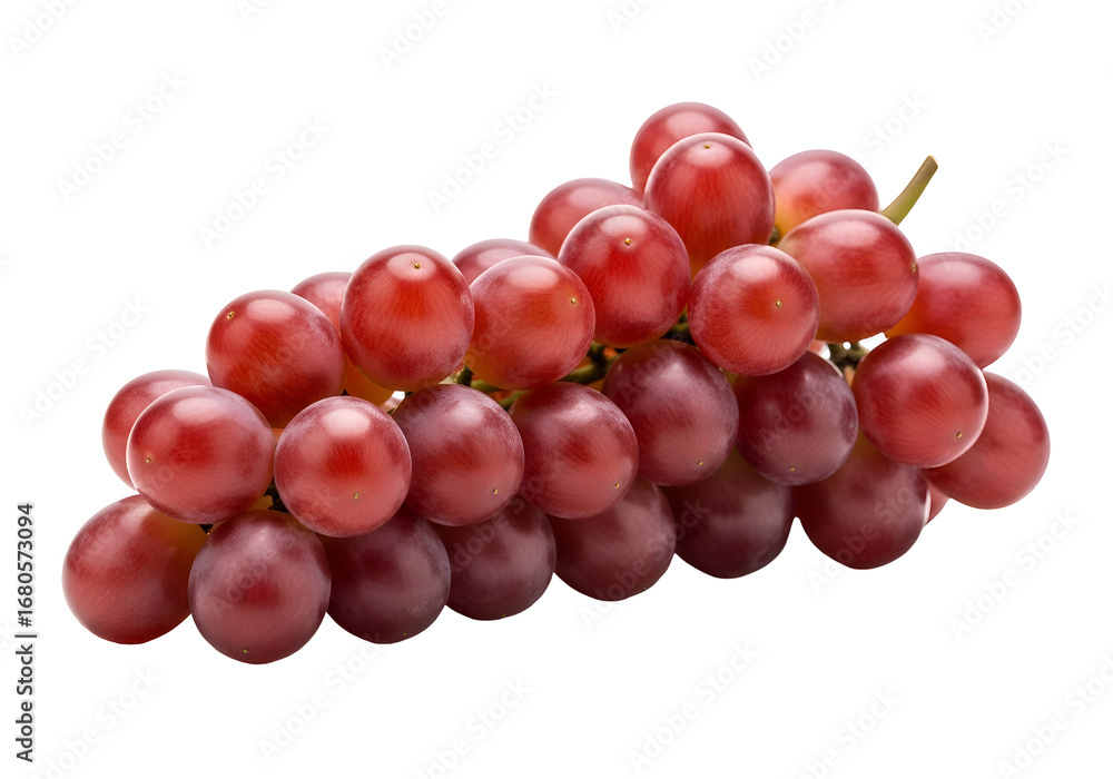 Fresh Red Grapes Bunch on White Background. Fresh Red Grapes Bunch on White Background.