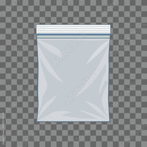 zipper,bag,plastic realistic vector transparent zipper plastic bag mock up template with sealed lock for packaging or storage