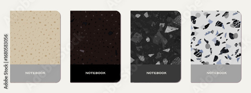 Brochure cover design. Terrazzo abstract