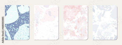 Note book cover design. Terrazzo abstract