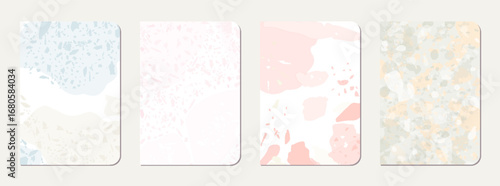 School diary cover design. Terrazzo abstract