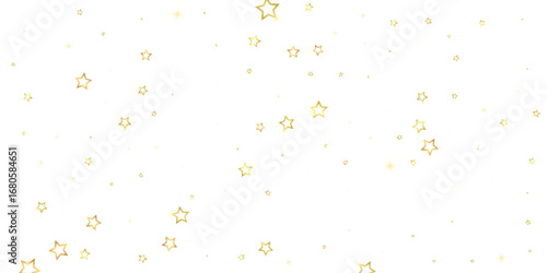 Gold sparkling star confetti.