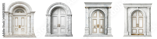 Elegant Marble Doorways  Set of Architectural Entrances