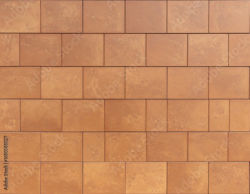 Wallpaper Mural Light brown square tiles in a repeating pattern, forming a wall-like texture Torontodigital.ca