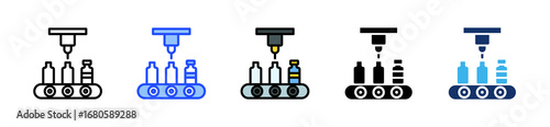 Beverage Industry Icon Collection With Multiple Styles