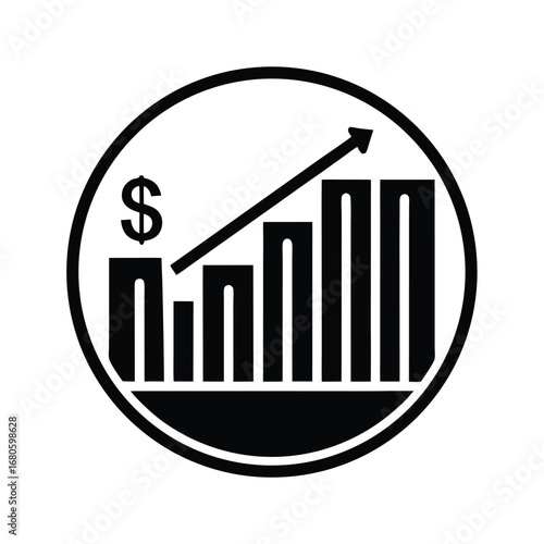 Finance Investment Bar Icon Vector Illustration