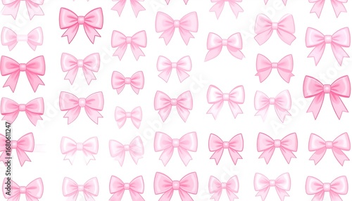Pastel pink bows pattern