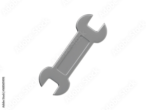 Wrench tool icon 3d rendering illustration