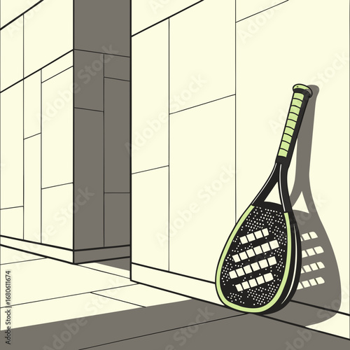tennis racket and ball