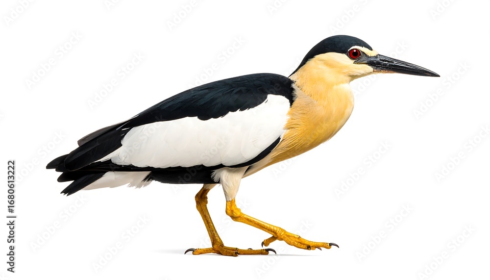 Fototapeta premium Side view of a wading bird