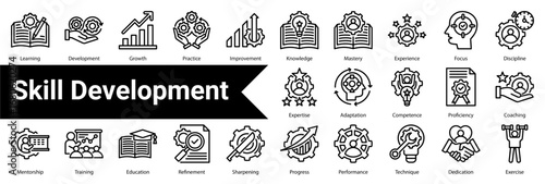 Skill Development icon sheet  collection