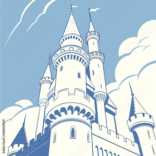vector illustration of the castle