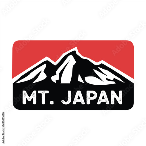 japan mountain icon vector, logo vector, illustration vector, background mountain