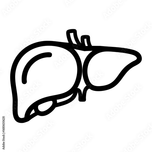 Human liver icon. Flat illustration of human liver vector icon for web design
