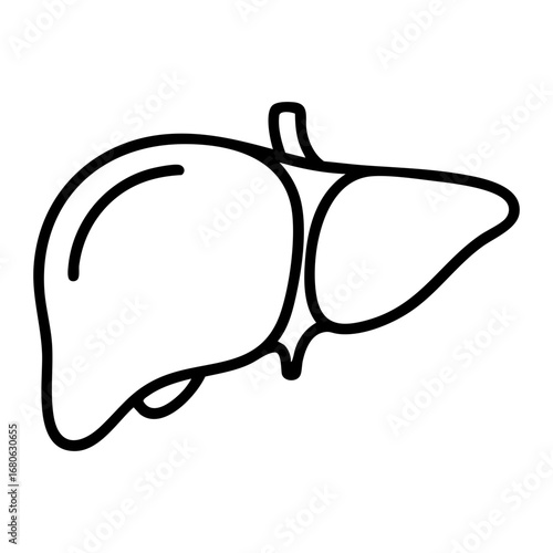 Human liver icon. Flat illustration of human liver vector icon for web design