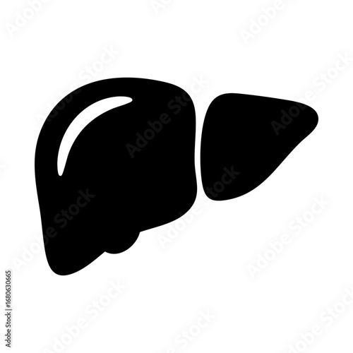 Human liver icon. Flat illustration of human liver vector icon for web design