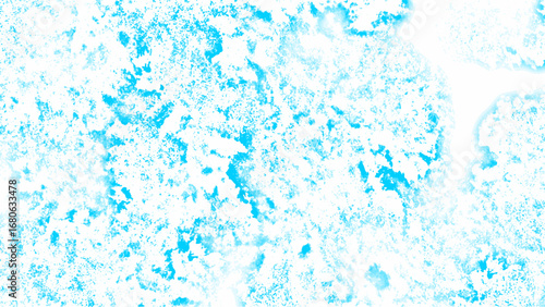 Abstract light blue and white texture with a frosty, crystalline appearance. Irregular organic patterns  ice, frozen surfaces, or watercolor stains. Cold, refreshing, and artistic feel with digital 
