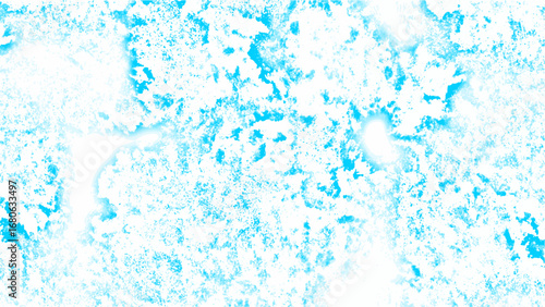 Abstract light blue and white texture with a frosty, crystalline appearance. Irregular organic patterns  ice, frozen surfaces, or watercolor stains. Cold, refreshing, and artistic feel with digital 