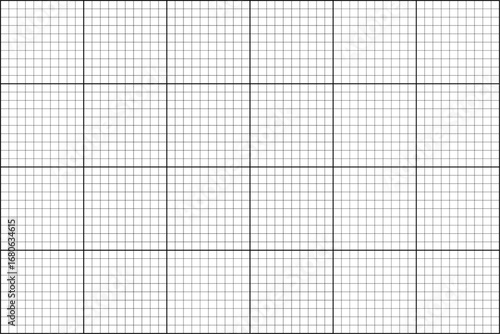 Millimeter graph paper grid. Technical engineering line scale measurement. Blank template for design and measurement. Lined technical paper. Vector Blueprint template for architect, student, engineer