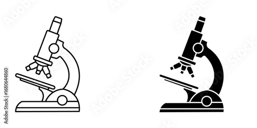 microscope icon white on background