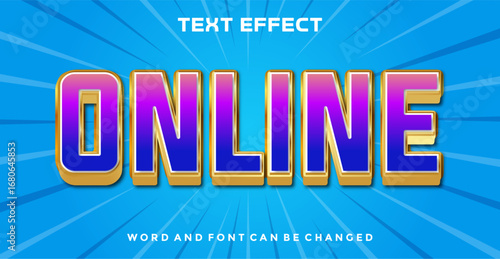 Online editable text effect