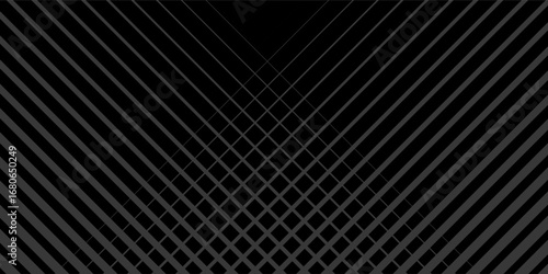 Black oblique straight line background. Masculine dark linear abstract wallpaper. Elegant luxury striped gradient texture. Grey diagonal lines backdrop for flyer, banner, poster, presentation. modern