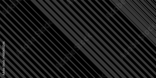 Black oblique straight line background. Masculine dark linear abstract wallpaper. Elegant luxury striped gradient texture. Grey diagonal lines backdrop for flyer, banner, poster, presentation. modern