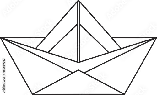 Paper boat symbol of travel, adventure, childhood, dream, imagination, freedom, and exploration