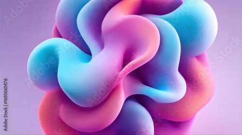 Fototapeta Naklejka Na Ścianę i Meble -  An eye-catching abstract design with smooth, colorful, and organic shapes in vibrant hues.