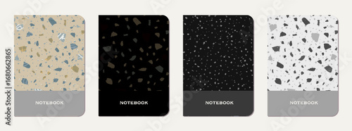Notebook cover design. Terrazzo abstract