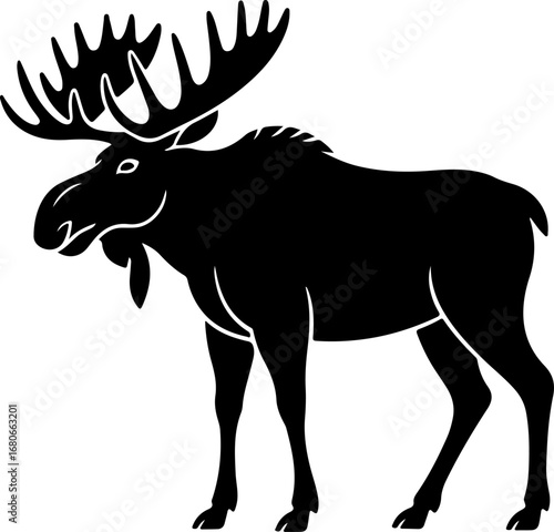 moose silhouette vector illustration