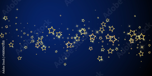 Christmas spirit. Scattered falling stars.