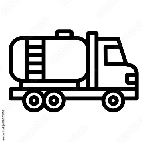 Oil Truck  Icon Set Multiple Style Collection