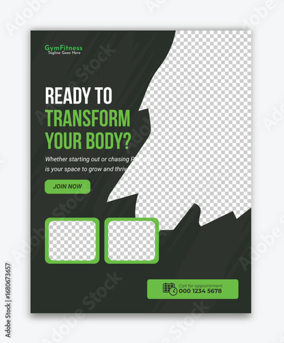 Motivational Gym Social Media Post Ready to Transform Your Body